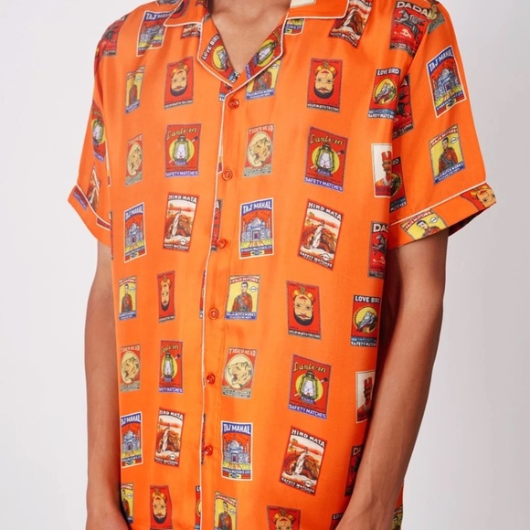 Perte D’ego Matchbox Orange Men's Graphic Shirt - Picture 1 of 5